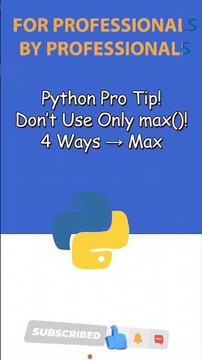 4 Ways to Find the Largest Number in Python | #python #shorts