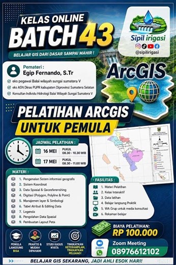 pelatihan arcgis batch 43 bersama sipil irigasi