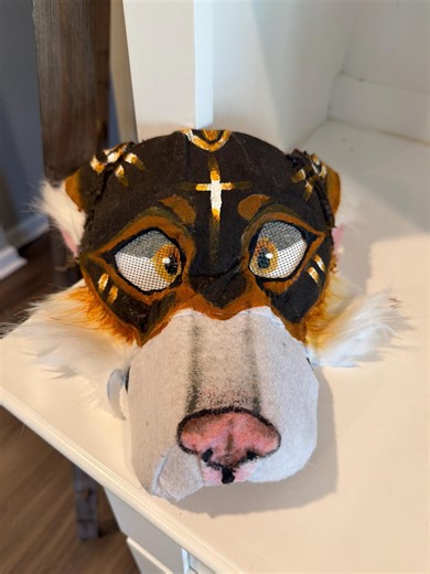 Brown and White Cosplay Wolf Dog Mask - Etsy