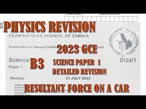 2023 GCE SCIENCE PAPER 1 QUESTION B3 DETAILED SOLUTIONS