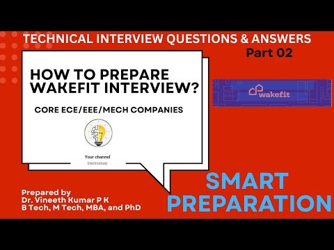 Wakefit Campus Interview Preparation | Most Repeated Technical MCQs & Core Company Questions ECE EEE