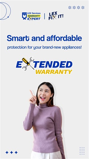 14 reactions · 4 comments | More protection and less worry at an affordable cost! With our Extended Warranty, your appliances stay covered longer, so you can shop with confidence and peace of mind. Visit any of our partner stores nationwide and let our Warranty Specialists assist you! #LEXServicesPH #YourWarrantyExpert #ChooseLEXServices #ExtendedWarranty | LEX Services | Facebook