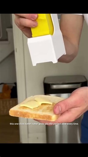 This butter cutter is going viral 🤯Perfect slices in ONE click! Link in comments. #amazon #recipe