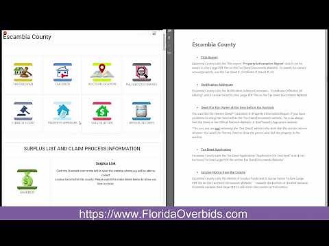 Escambia County FL: Locate the Documents (Tax Deed Auctions and Excess Proceeds)