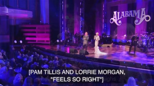 Pam Tillis and Lorrie Morgan performed 'Feels So Right' at CMT Giants, a song by Alabama from 1981. The lyrics speak of love and intimacy. #PamTillis #LorrieMorgan #FeelsSoRight #CMTGiants #AlabamaTribute #CountryMusic #CountryClassics #LoveSongs #CountryLegends #CMT | Twang Country