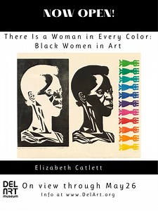 Now open to the public, There Is a Woman in Every Color includes the work of Edmonia Lewis, Elizabeth Catlett, Alma Thomas, Carrie Mae Weems, Mickalene Thomas, LaToya Ruby Frazier and many more. This show provides a space for art by Black women to be conversation with one another, showcasing their exploration of personhood, issues of identity, and resistance to certain modes of representation or classiﬁcation. This major traveling exhibition was organized by the Bowdoin College Museum of Art and