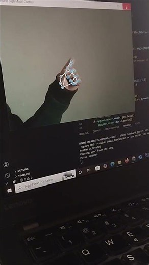 Control Music with Hand Gestures in Python! 🎵☝#programming #pythonprogramming