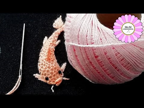 3D embroidery fish | Detached Embroidery Stitch