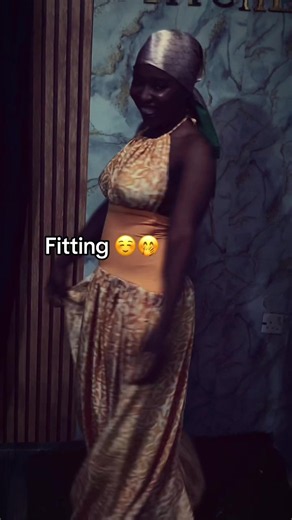 Adire gown fitting: detailed back view and styling tips