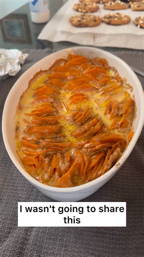 Scalloped sweet potatoes! #holidayseason #sidedish #potatoes | One Sweet Mama