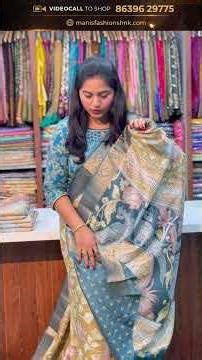 Floral & bird print saree. Zari border! Store offer: 2 for ₹1399 #manisfashions #ytshorts #ootd