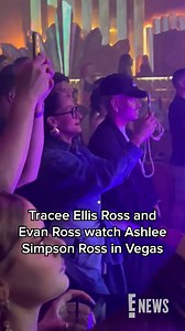 We love a supportive family. ❤️ Tracee Ellis Ross and Evan Ross looking so proud at Ashlee Simpson Ross's Las Vegas residency. | E! News
