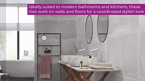 The matt concrete-effect grey tones of our Aneto tile are ideal for creating a cool, chic, industrial interior feel 🏠 | Tile Giant