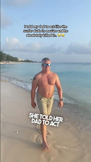 This dad acting like a surfer dude is hilarious 😂