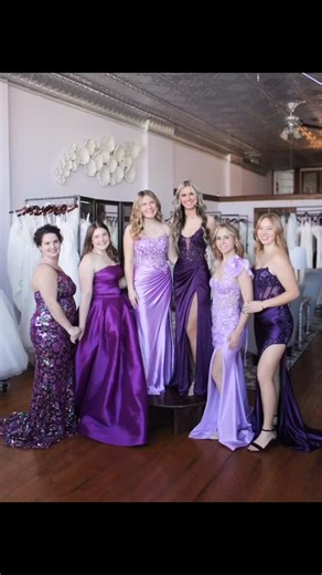 💜 PROM GIRL ERA 💜 All the shades of purple. All the main character energy. From soft lavender ✨ To bold magenta 💫 To deep, dramatic plum 🔥 Whether you want sleek & sparkly, full glam, or a dramatic overskirt moment — we have your dress. Which vibe are you? 💜 Sweet & Shimmery 💜 Classic Satin 💜 Bold & Glam 💜 Convertible Queen Come find your say yes to prom moment at Jessica’s on Main 💃 No appointment needed for prom! Open this week — come try these beauties on! #JessicaOnMain #Prom2026 #P