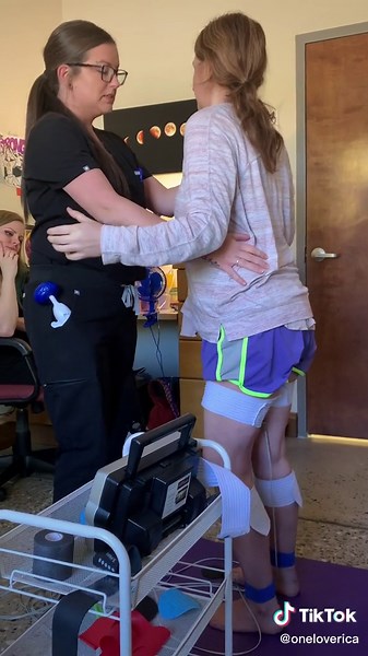 Neuromuscular Re education treatments are NO JOKE!!! But so very worth it. Hit all ZEROS in pain 3 days in a row and stood up for the first time hooked up to stim!!!! 🧡🥳 now we just need it to stick!!! 🙏🏼🙏🏼. #crpswarrior #speroclinic #hopeforrica #standingtall #nevergiveupyourfight