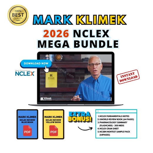 Mark Klimek 2026 Next Gen NCLEX Review Mega Bundle _ Latest Video Lectures,pdf Guides & More - Etsy UK
