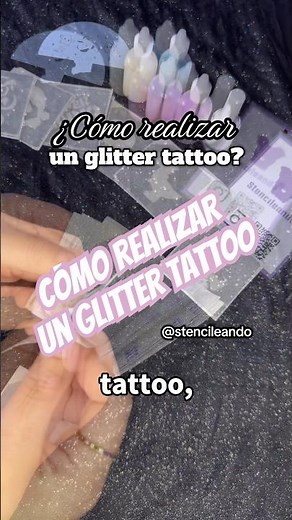 How to do a glitter tattoo? #temporarytattoos #stenciling #glittertattoo #mariobros