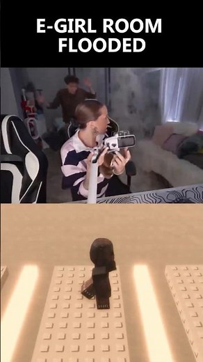 E-GIRL ROOM FLOODED MID STREAM🥀😭 #egirl #roblox #minecraft #streamer