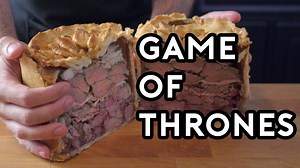 This weekend we're welcoming back the show that has the monopoly on lurid violence, epic battles, and wholly unnecessary nudity: Game of Thrones. George R.R. Martin's ability to describe the crunching of a skull is rivaled only by his ability to describe the crunching of a pastry, so it's only fitting that this sexy saga is home to some serious food porn. And revenge porn. And porn porn. I'm a main character in this show, so my life is decidedly in danger this week. | Binging with Babish