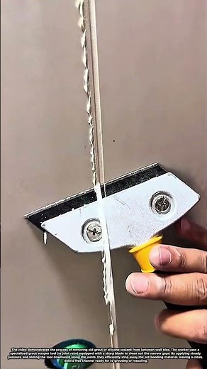 How to Remove Old Tile Grout Easily 🔧🏠 #skills #works #unique #satisfying #building