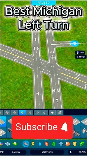The FAMOUS Michigan U-Turn #citiesskylines2 #citiesskylines2mods