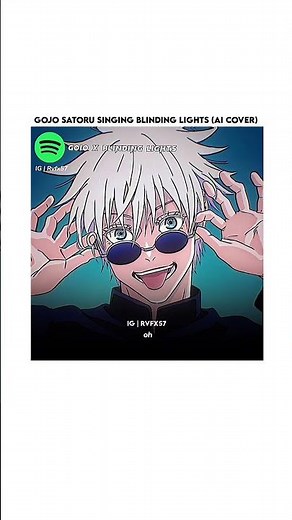 Gojo singing Blinding lights (Ai Cover) #anime #jujutsukaisen