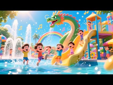 Water Park Fun | Kids Splashing & Singing | Nursery Rhymes