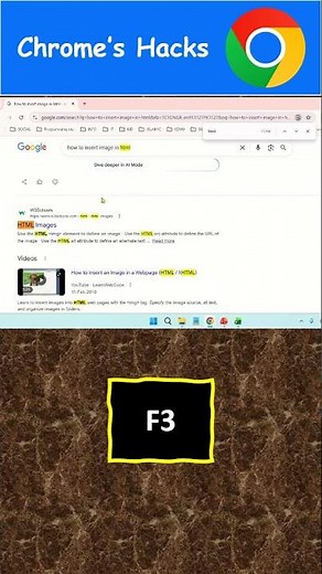 Shortcut Keys to Find or Search Text on Current Page in Chrome Browser | F3