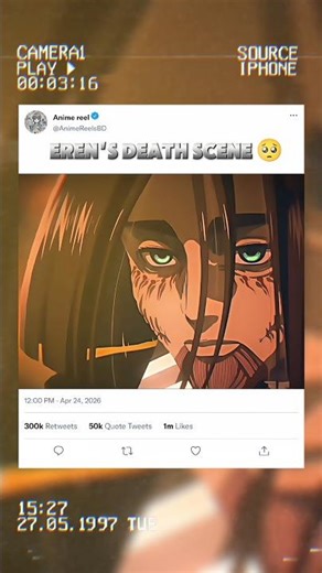 [Eren's death scene🥺][Attack on titan season]