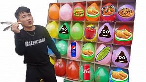 705K views · 17K reactions | Thử Thách Phi Tiêu Vào Bóng Bay Chọn Đồ Ăn Kinh Dị Thắng Nhận 500$ | Hưng Vlog | Facebook