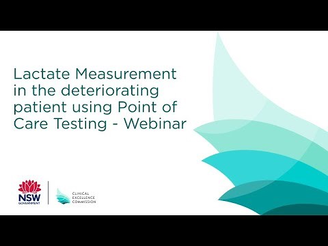 Lactate Measurement in the deteriorating patient using Point of Care Testing - Webinar