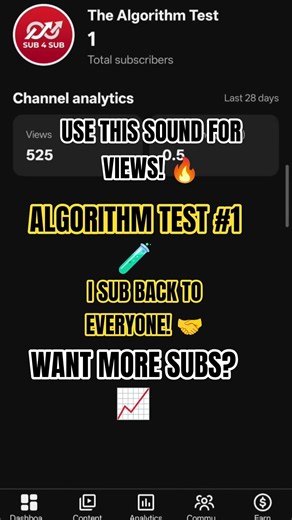 Day 1: Testing if this sound is actually viral... 📈 #sub4sub