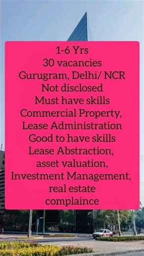 Accenture Real Estate Roles | Lease Administration | Walk-in Interview |
