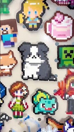 Pixie Beads ASMR | Cute Puppy Pixel Art | Mini Fuse Beads Melting Sounds #beadasmr #craftsupplies