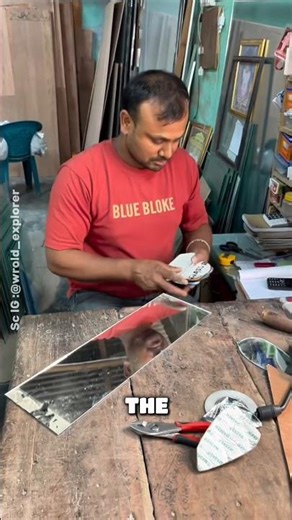 The process of replacing the rear view mirror 🪞 #youtubeshorts #mirror #rearview