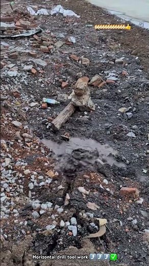 This is how to use horizontal tool laying water pipe underground