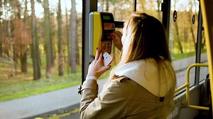 Free stock video - Ticket machine in the bus