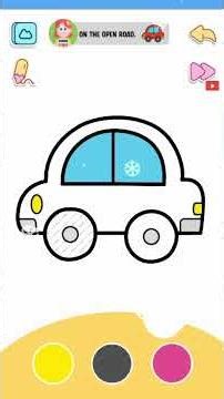 “Cute Car Drawing & Colouring for Kids 🚗🌈 | Easy Car Art #shorts #youtubeshorts”