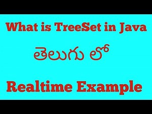 What is TreeSet in java (Telugu)
