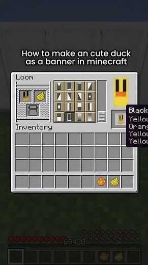 How to make an cute duck as a banner in Minecraft #banner #tutorial #minecraft