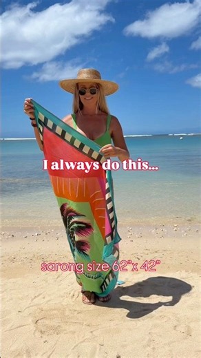 How to make one shoulder sarong wrap dress using a scarf ring! Would you wear it ? #sarong #pareo