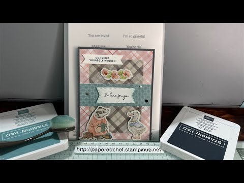 Banner Sayings Card Tutorial - Timeless Plaid & Storybook Moments DSP by Stampin’ Up!