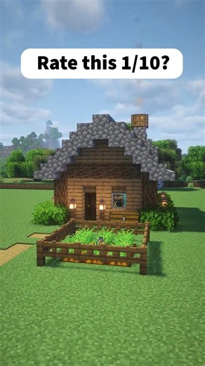 How to Build a Simple Aesthetic Survival Cabin 🏡 | Minecraft #shorts