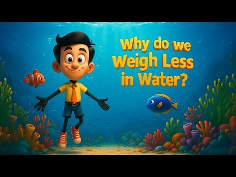 Why do we Weigh Less in Water? | #aumsum #kids #education #science