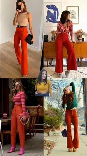 Best Color combination with red jeans❤️🦋| 10 best red jeans combinations outfit #shorts