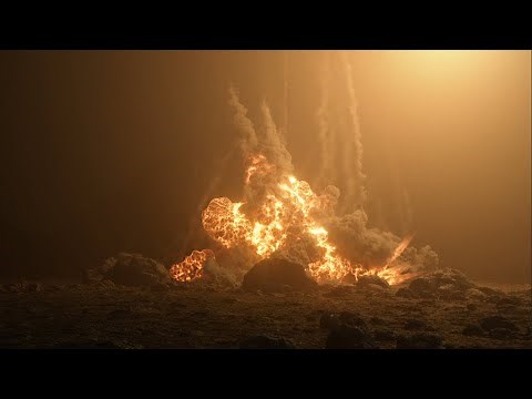 Dune Explosion Barrage in Houdini Pyro FX