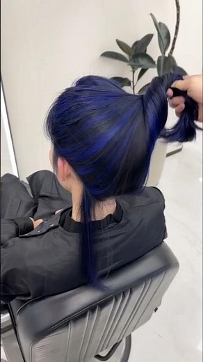 Black to Electric Blue Hair Transformation 💙 | Stunning Color Change!