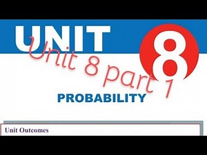 Maths grade 11 unit 8 probability with details explanation.