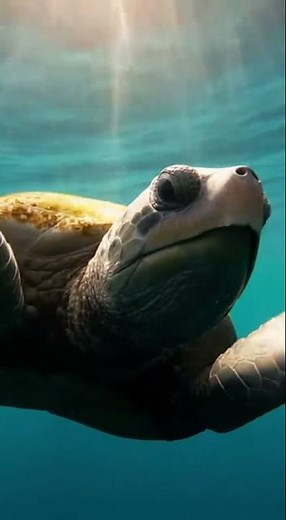 Cinematic 8K Encounter with an Ancient Giant Sea Turtle